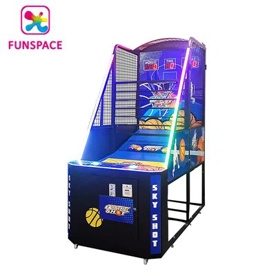 เครื่องเกมยิงบาสเก็ตบอลสีน้ำเงิน