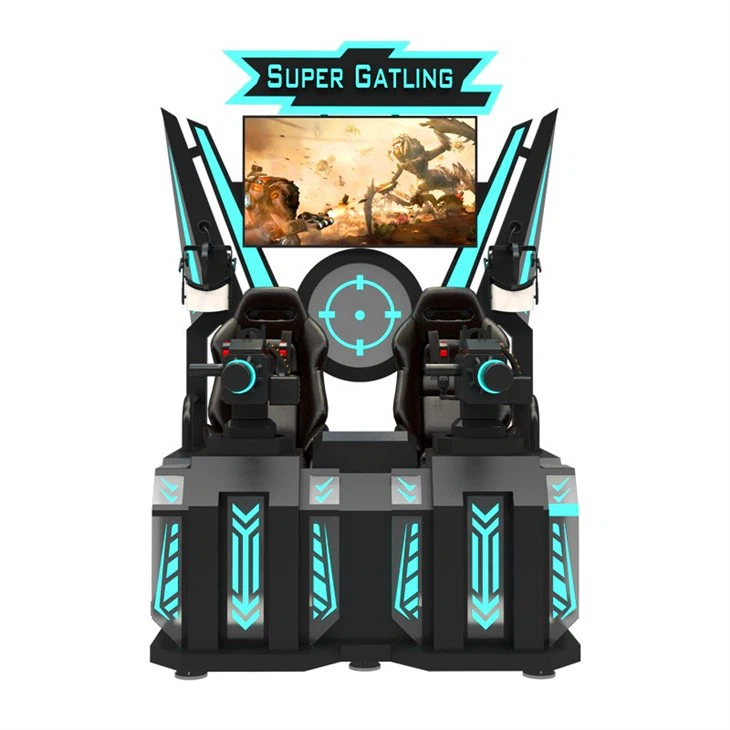 2 Players VR Super Gatling Virtual Reality Zombie Shooting Simulator